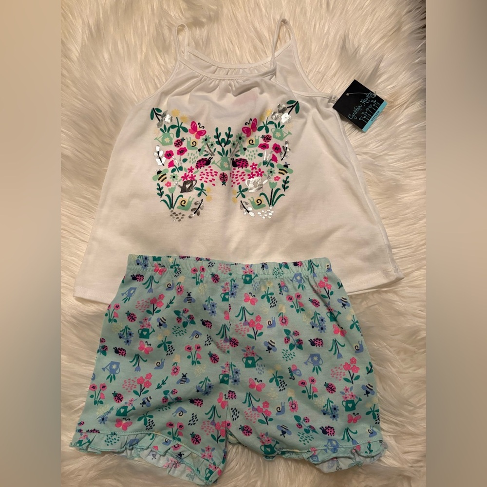Cynthia Rowley White and Mint Kids Matching Set